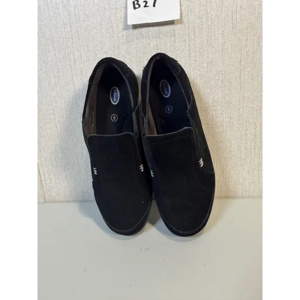 Dr. Scholls Women's Black Suede Leather Slip On Comfort‎ Loafers Size  8 Shoes